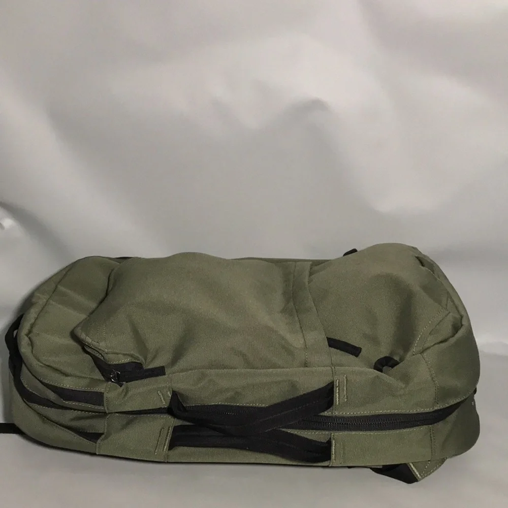 Pakt x Chase Reeves Army Green Travel Backpack Has Sling / Hip Strap
